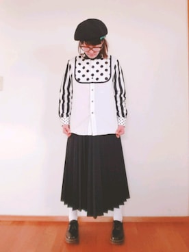「にらめっこーで」｜「アイテム（ブーツ）」を使った、yoshiさん（レディース・158cm）の春コーディネート
