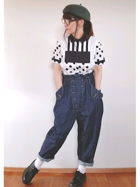 「にらめっこーで」｜「アイテム（ブーツ）」を使った、yoshiさん（レディース・158cm）の夏コーディネート