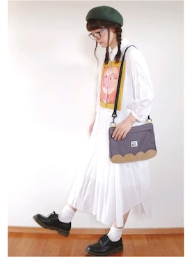 「FRAPBOIS」｜「アイテム（シャツワンピース）」を使った、yoshiさん（レディース・158cm）の夏コーディネート