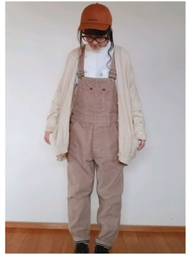 「FRAPBOIS」｜「アイテム（サロペット/オーバーオール）」を使った、yoshiさん（レディース・158cm）の秋コーディネート