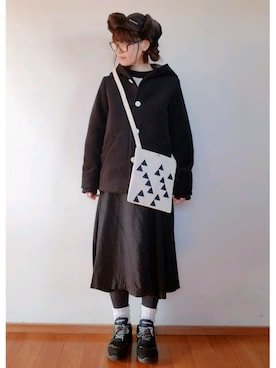 「白ソックス」｜yoshiさん（レディース・158cm）の冬コーディネート