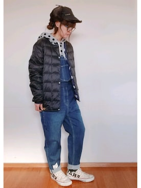 「FRAPBOIS」｜「アイテム（ダウンジャケット/コート）」を使った、yoshiさん（レディース・158cm）の冬コーディネート