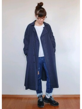 「FRAPBOIS」｜「アイテム（トレンチコート）」を使った、yoshiさん（レディース・158cm）の春コーディネート