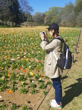 「平成最後のWEARISTAセンバツ」｜「アイテム（ステンカラーコート）」を使った、yoshiさん（レディース・158cm）の春コーディネート