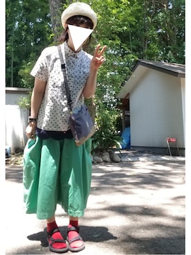 「FRAPBOIS」｜「アイテム（アナログ腕時計）」を使った、yoshiさん（レディース・158cm）の夏コーディネート