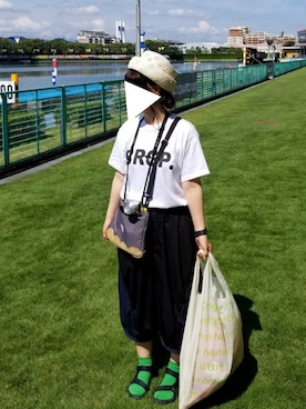 「FRAPBOIS」｜「アイテム（アナログ腕時計）」を使った、yoshiさん（レディース・158cm）の夏コーディネート