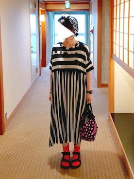 「FRAPBOIS」｜「アイテム（アナログ腕時計）」を使った、yoshiさん（レディース・158cm）の夏コーディネート