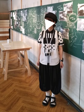 「NIRAME.CO（ニラメッコ）のアイテム」を使った、yoshiさん（レディース・158cm）の秋コーディネート