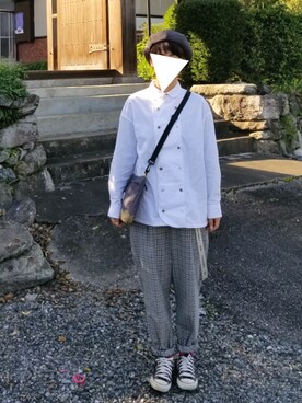 「FRAPBOIS」｜「アイテム（キャスケット）」を使った、yoshiさん（レディース・158cm）の秋コーディネート