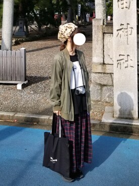「FRAPBOIS」｜「アイテム（ミリタリージャケット）」を使った、yoshiさん（レディース・158cm）の秋コーディネート