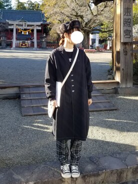 「FRAPBOIS」｜「アイテム（ステンカラーコート）」を使った、yoshiさん（レディース・158cm）の秋コーディネート