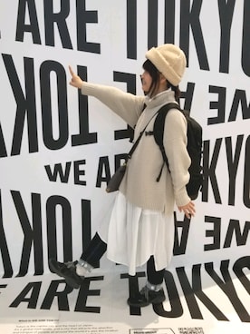 「FRAPBOIS」｜「アイテム（シャツワンピース）」を使った、yoshiさん（レディース・158cm）の冬コーディネート