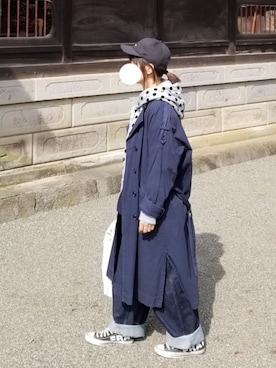 「FRAPBOIS」｜「アイテム（トレンチコート）」を使った、yoshiさん（レディース・158cm）の冬コーディネート