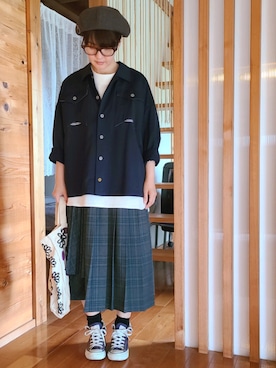 「FRAPBOIS」｜「アイテム（キャスケット）」を使った、yoshiさん（レディース・158cm）の夏コーディネート