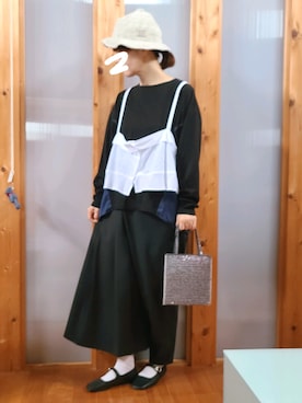 「FRAPBOIS」｜「アイテム（その他トップス）」を使った、yoshiさん（レディース・158cm）の夏コーディネート