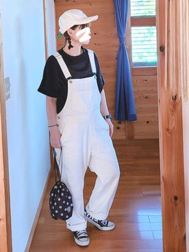 「FRAPBOIS」｜「アイテム（オールインワン・サロペット）」を使った、yoshiさん（レディース・158cm）の夏コーディネート