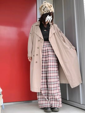 「FRAPBOIS」｜「アイテム（トレンチコート）」を使った、yoshiさん（レディース・158cm）の秋コーディネート