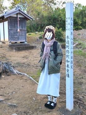 「FRAPBOIS」｜「アイテム（ミリタリージャケット）」を使った、yoshiさん（レディース・158cm）の秋コーディネート