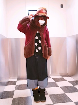 「FRAPBOIS」｜「アイテム（ブーツ）」を使った、yoshiさん（レディース・158cm）の冬コーディネート