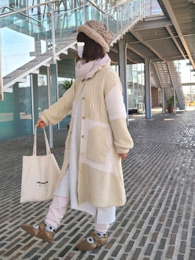 「FRAPBOIS」｜「アイテム（スウェットパンツ）」を使った、yoshiさん（レディース・158cm）の冬コーディネート