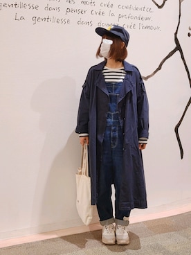 「FRAPBOIS」｜「アイテム（トレンチコート）」を使った、yoshiさん（レディース・158cm）の冬コーディネート
