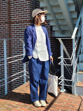 「FRAPBOIS（フラボア）のアイテム（テーラードジャケット）」を使った、yoshiさん（レディース・158cm）の春コーディネート