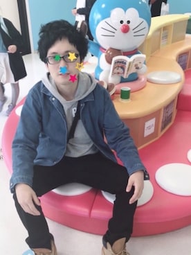 「デニムコーチジャケット」｜「アイテム（その他）」を使った、アキヒロさん（メンズ・169cm）の秋コーディネート