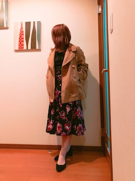 「ROPE' PICNIC（ロペピクニック）のアイテム（スカート）」を使った、suさん（レディース・153cm）の秋コーディネート
