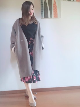 「ROPE' PICNIC（ロペピクニック）のアイテム（スカート）」を使った、suさん（レディース・153cm）の秋コーディネート