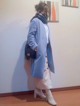 「LOWRYS FARM（ローリーズファーム）のストレッチヒールブーツ　851418（ブーツ）」を使った、suさん（レディース・153cm）の冬コーディネート