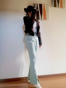 「LOWRYS FARM（ローリーズファーム）のストレッチヒールブーツ　851418（ブーツ）」を使った、suさん（レディース・153cm）の冬コーディネート