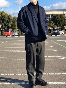 「DRIES VAN NOTEN（ドリスヴァンノッテン）のアイテム（スウェット）」を使った、KENTO.K【相互】さん（メンズ・168cm）の冬コーディネート