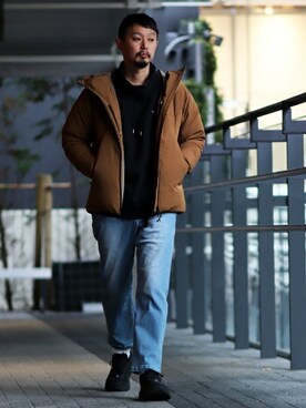 「JOURNAL STANDARD relume（ジャーナルスタンダード　レリューム）のアイテム（ダウンジャケット/コート）」を使った、hirataさん（メンズ・181cm）の冬コーディネート