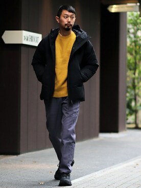 「JOURNAL STANDARD relume（ジャーナルスタンダード　レリューム）のアイテム（ダウンジャケット/コート）」を使った、hirataさん（メンズ・181cm）の冬コーディネート