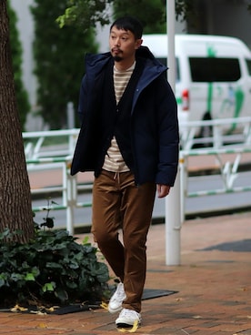 「JOURNAL STANDARD relume（ジャーナルスタンダード　レリューム）のアイテム（ダウンジャケット/コート）」を使った、hirataさん（メンズ・181cm）の冬コーディネート