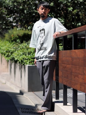 「RAINBOW SANDALS（レインボーサンダル）のアイテム」を使った、hirataさん（メンズ・180cm）の春コーディネート