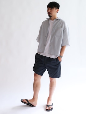 「RAINBOW SANDALS（レインボーサンダル）のアイテム」を使った、hirataさん（メンズ・180cm）の夏コーディネート