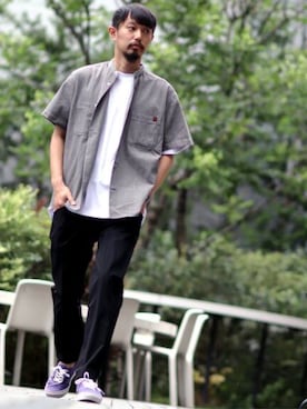 「THOUSAND MILE（サウザンドマイル）のアイテム」を使った、hirataさん（メンズ・180cm）の夏コーディネート