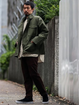 「JOURNAL STANDARD relume（ジャーナルスタンダード　レリューム）のアイテム（ミリタリージャケット）」を使った、hirataさん（メンズ・180cm）の秋コーディネート