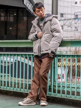 「JOURNAL STANDARD relume（ジャーナルスタンダード　レリューム）のアイテム（ダウンジャケット/コート）」を使った、hirataさん（メンズ・180cm）の冬コーディネート