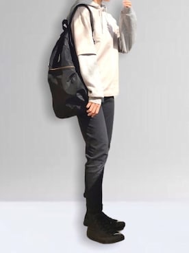 「UNIQLO U」｜「アイテム（ソックス/靴下）」を使った、9さん（レディース・158cm）の春コーディネート