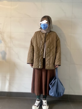 「SELECT.（セレクト）のアイテム（ジャケット/アウター）」を使った、ayaさん（レディース・158cm）の冬コーディネート