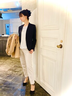 「m.f.editorial（エムエフエディトリアル）のアイテム（ジャケット/アウター）」を使った、m.tさん（レディース・163cm）の冬コーディネート