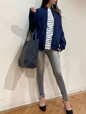 「TAKA-Q（タカキュー）のアイテム（ジャケット/アウター）」を使った、m.tさん（レディース・163cm）の冬コーディネート