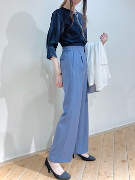 「m.f.editorial（エムエフエディトリアル）のアイテム（パンツ）」を使った、m.tさん（レディース・163cm）の春コーディネート