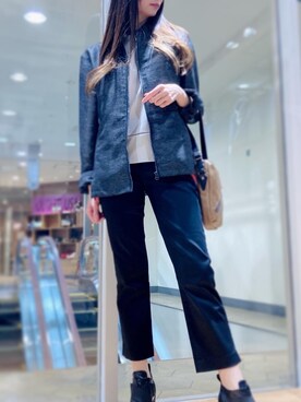 「TAKA-Q（タカキュー）のアイテム（ジャケット/アウター）」を使った、m.tさん（レディース・163cm）の春コーディネート