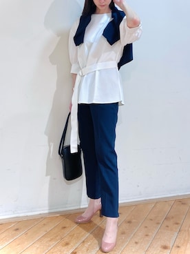 「m.f.editorial（エムエフエディトリアル）のアイテム（パンツ）」を使った、m.tさん（レディース・163cm）の春コーディネート