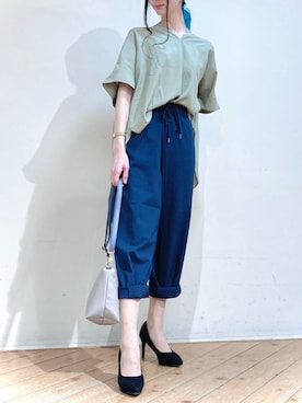 「m.f.editorial（エムエフエディトリアル）のアイテム（パンツ）」を使った、m.tさん（レディース・163cm）の春コーディネート