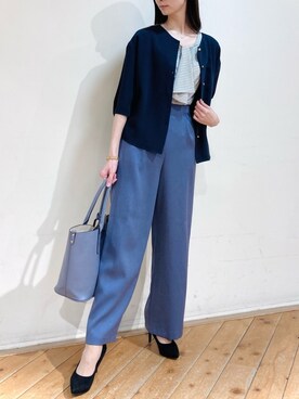 「m.f.editorial（エムエフエディトリアル）のアイテム（パンツ）」を使った、m.tさん（レディース・163cm）の春コーディネート