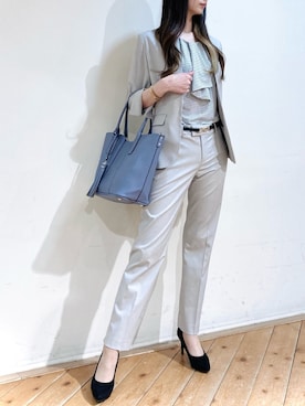 「m.f.editorial（エムエフエディトリアル）のアイテム（パンツ）」を使った、m.tさん（レディース・163cm）の春コーディネート